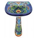 Mexican Talavera Pedestal Sink San Francisco